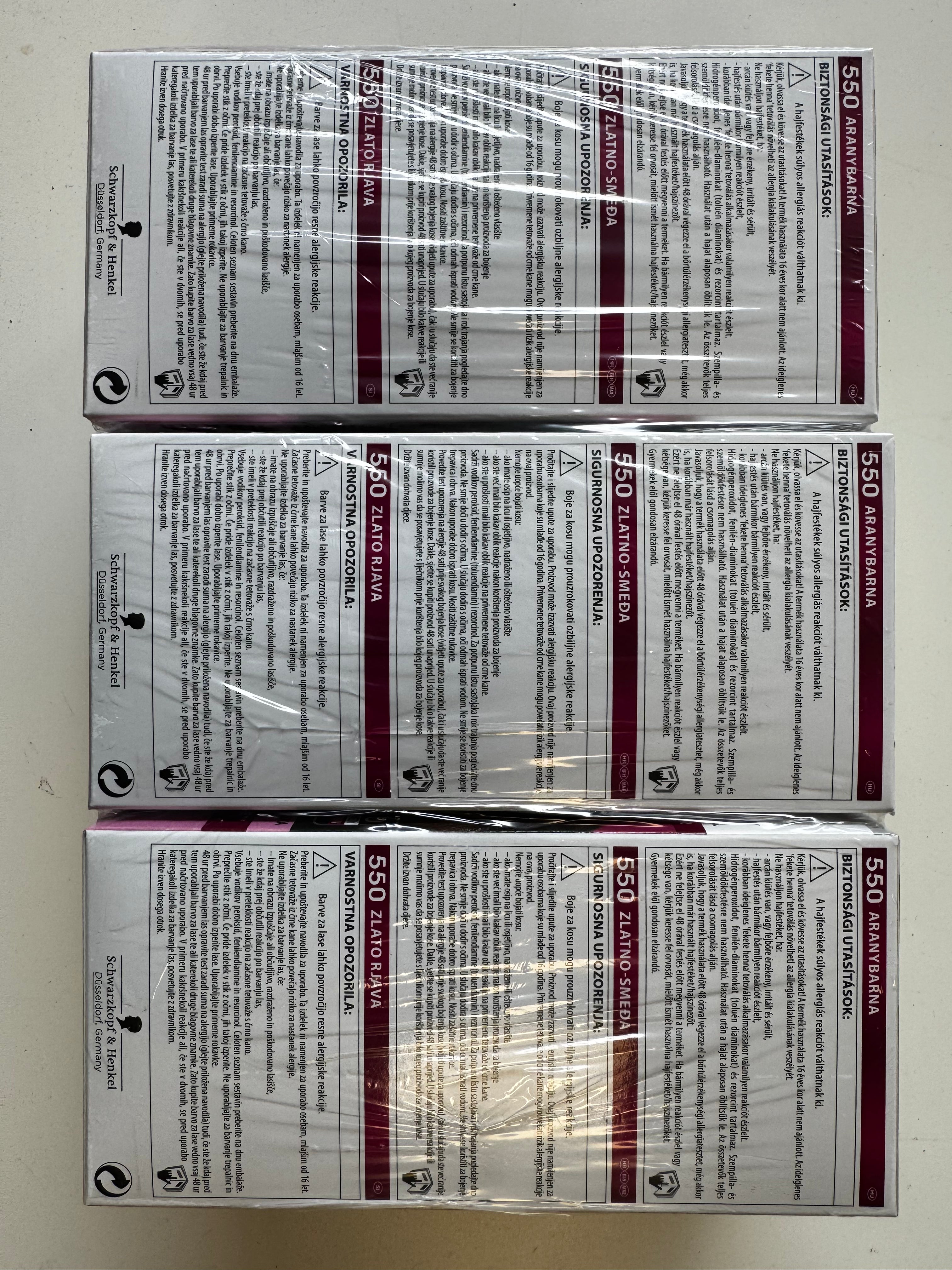 3er-Pack Schwarzkopf Color Mask 550 Golden Brown / Goldbraun (Restposten MHD überschritten)