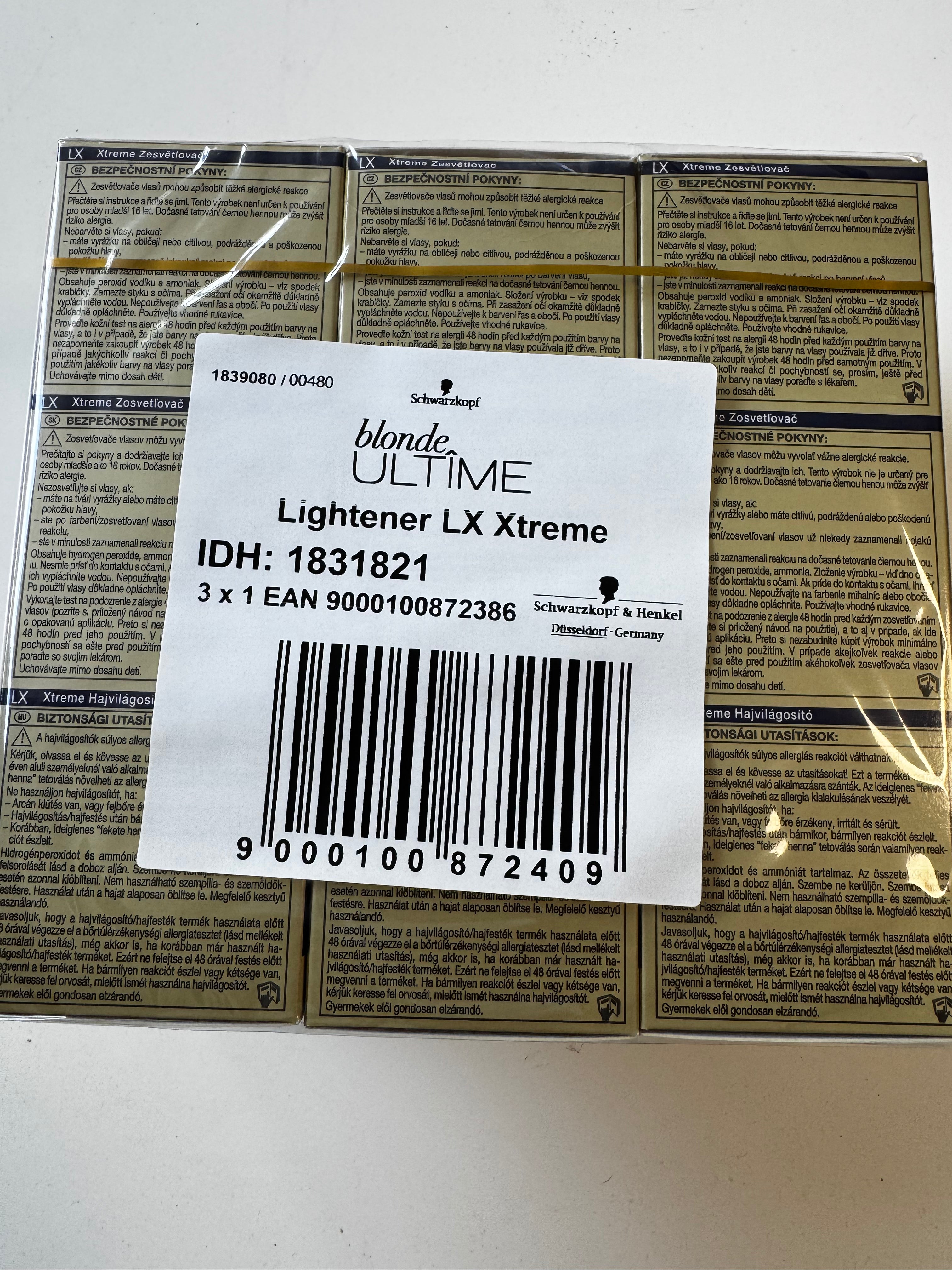 3er-Pack Schwarzkopf blonde ULTIME LX Xtreme Aufheller (Restposten MHD überschritten)