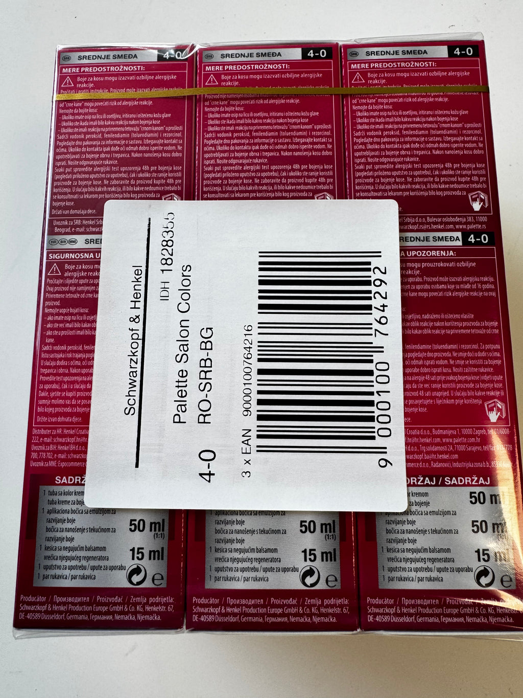 3er-Pack Schwarzkopf Palette SalonColors 4-0 Medium Brown / Mittelbraun (Restposten MHD überschritten)