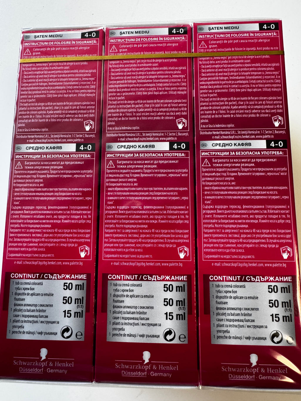 3er-Pack Schwarzkopf Palette SalonColors 4-0 Medium Brown / Mittelbraun (Restposten MHD überschritten)