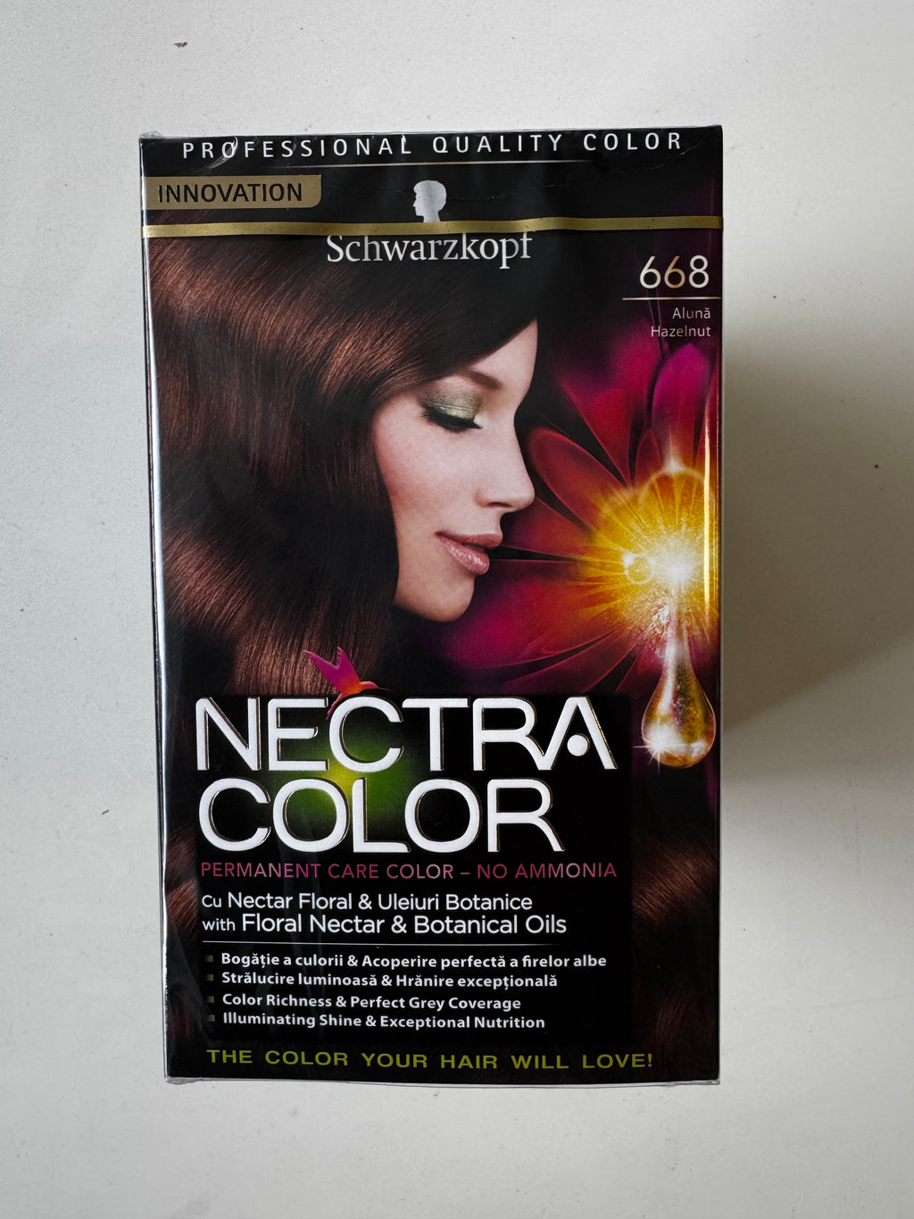 3er-Pack Schwarzkopf Nectra Color 668 Hazelnut / Haselnussbraun (Restposten MHD überschritten)