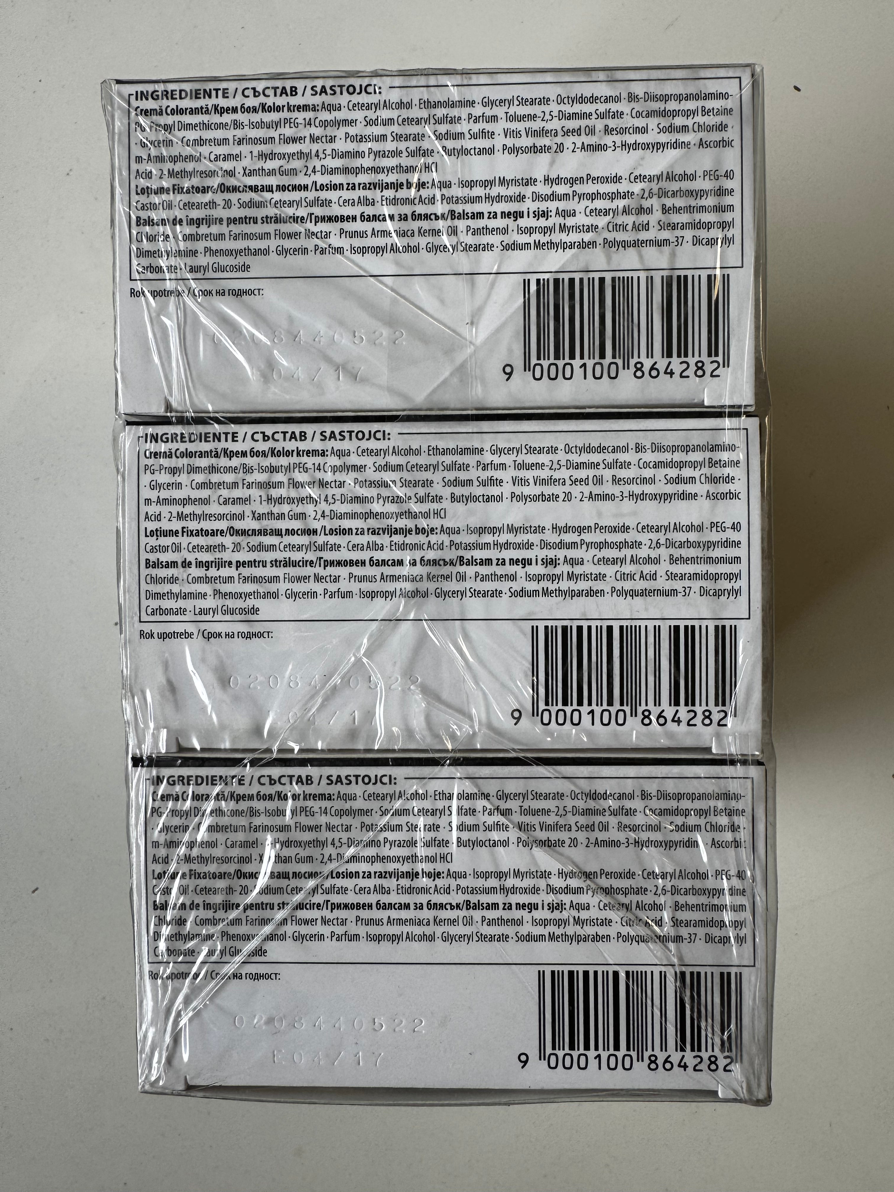 3er-Pack Schwarzkopf Nectra Color 668 Hazelnut / Haselnussbraun (Restposten MHD überschritten)