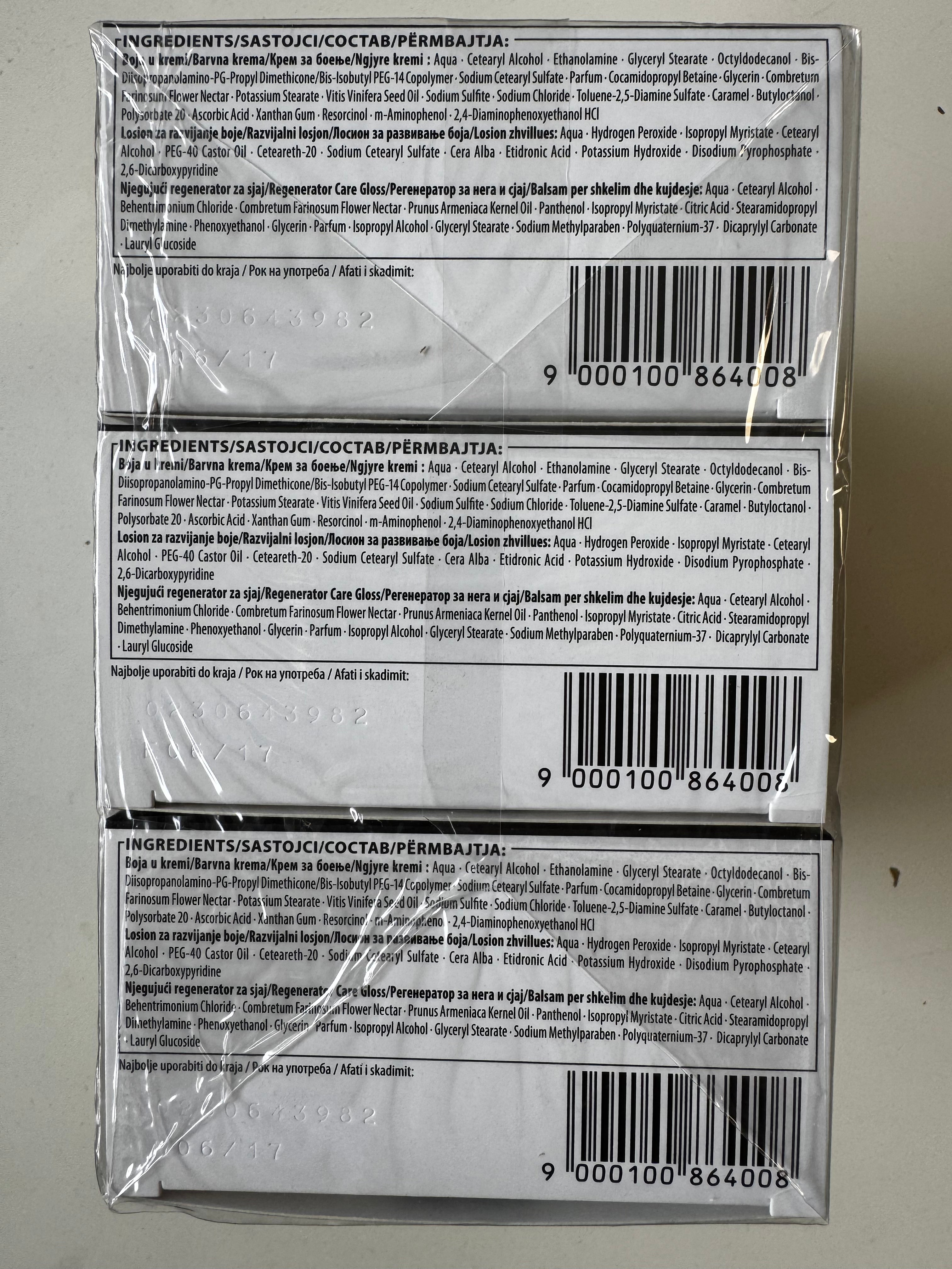 3er-Pack Schwarzkopf Nectra Color 1000 Light Natural Blond / Helles Naturblond (Restposten MHD überschritten)