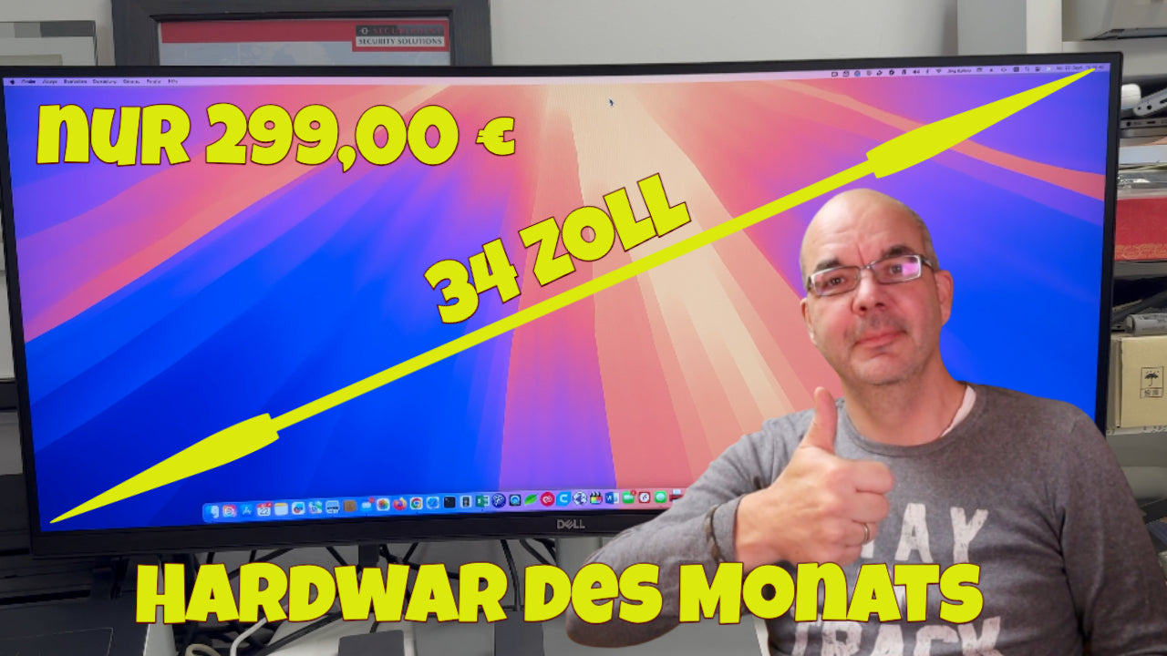 Dell P3421W, 34 Zoll Monitor IPS Auflösug 3440x1440 black-silver, refurbished, curved