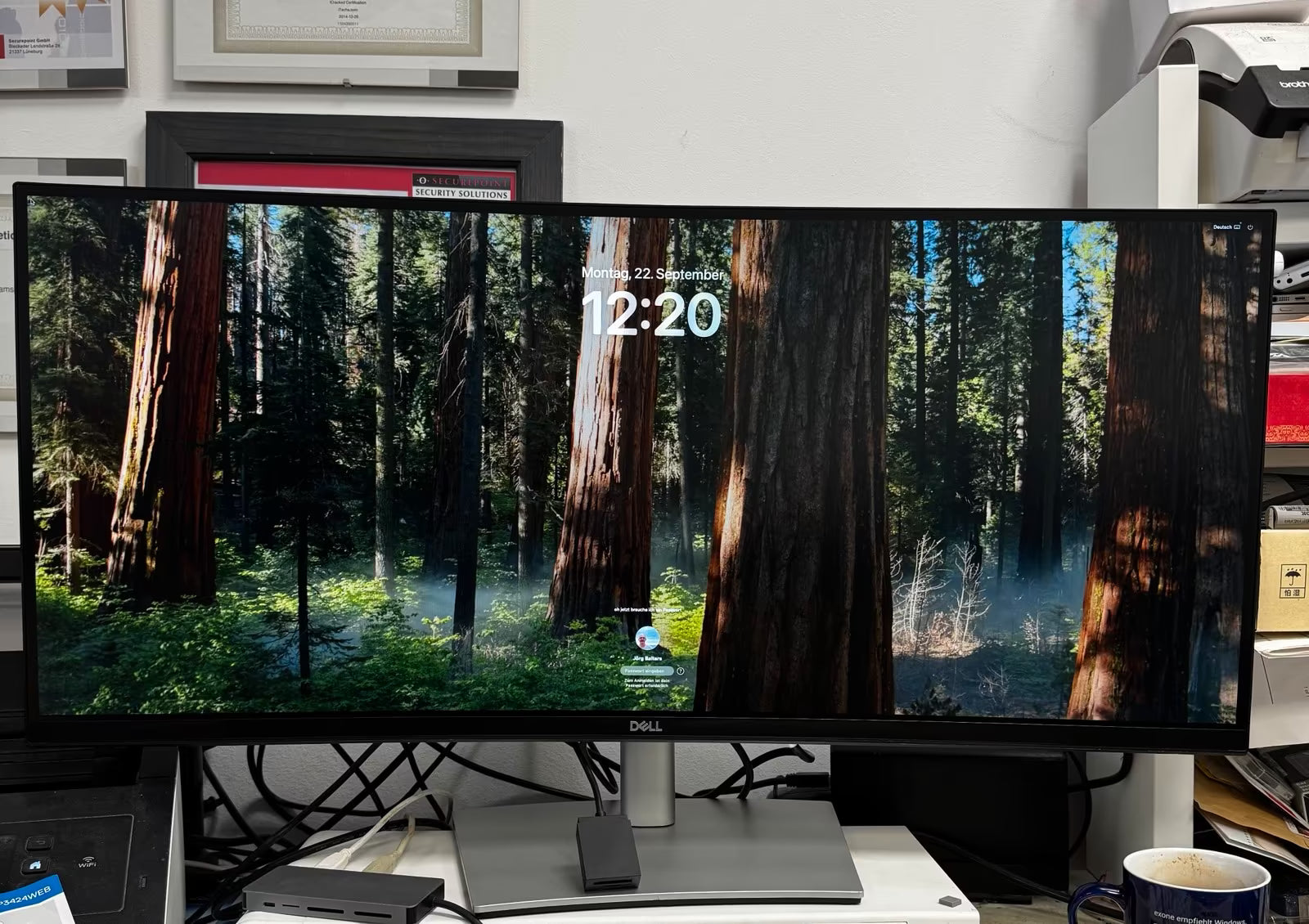 Dell P3421W, 34 Zoll Monitor IPS Auflösug 3440x1440 black-silver, refurbished, curved