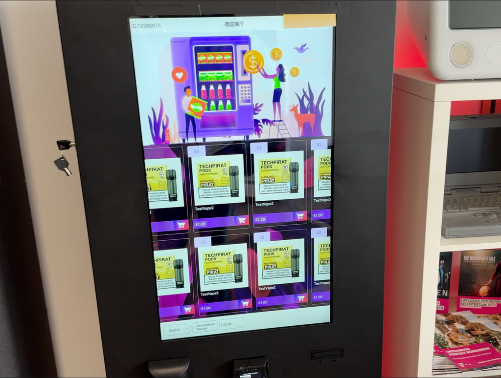 Indoor Vape- / Zigaretten- Automat für Handel und Gastronomie
